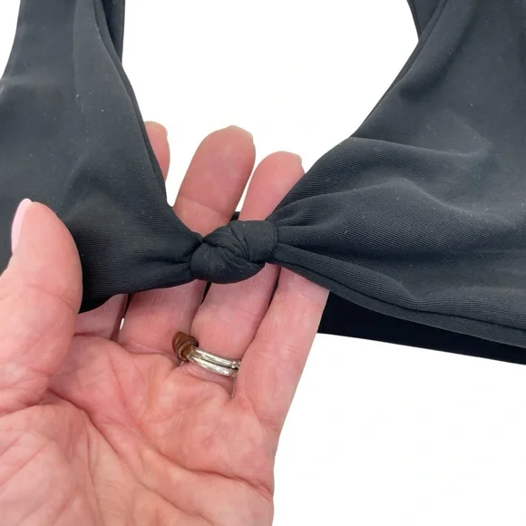 Skatie Penny Knot Front Bikini Top Medium Black - Picture 8 of 16